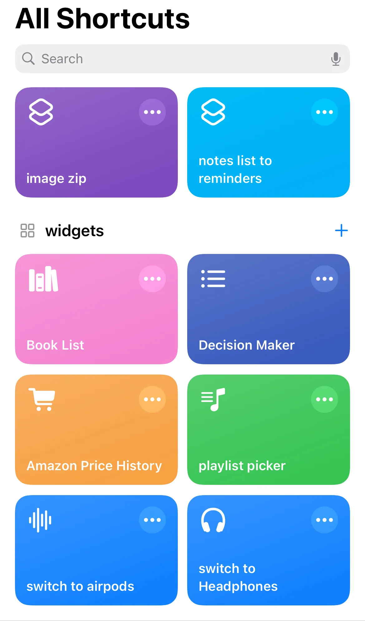 Shortcuts Homepage